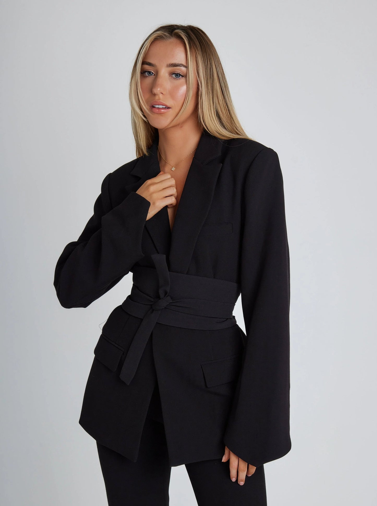 Elegant Blazer Dress with Belt | Noëlle