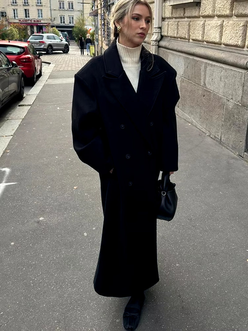 Refined Long Wool Coat | Saphira