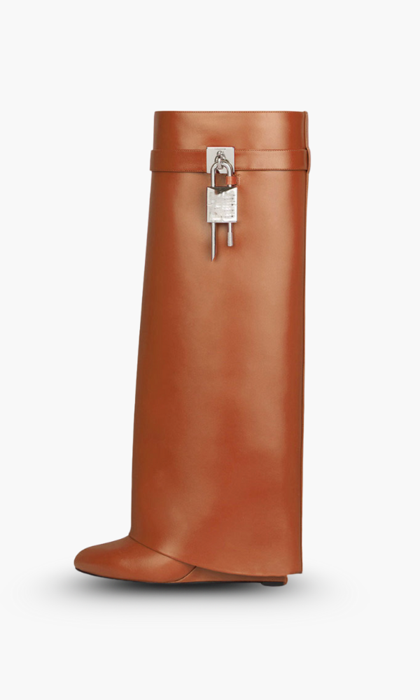 Elegant Leather Boots with Hidden Heel | Amara