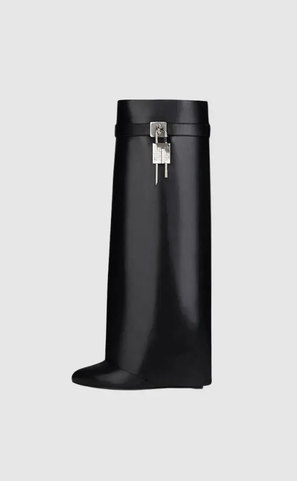 Elegant Leather Boots with Hidden Heel | Amara