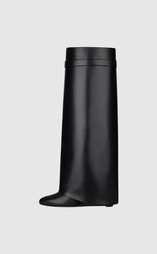 Elegant Leather Boots with Hidden Heel | Amara
