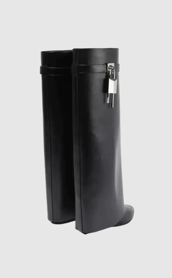Elegant Leather Boots with Hidden Heel | Amara