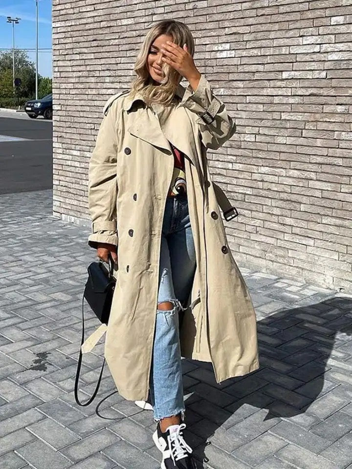 Refined Chic Trench Coat | Amara