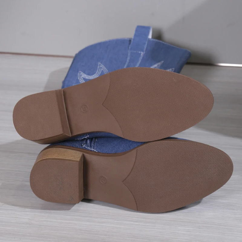 Denim Cowboy Boots for Women | Ivanna