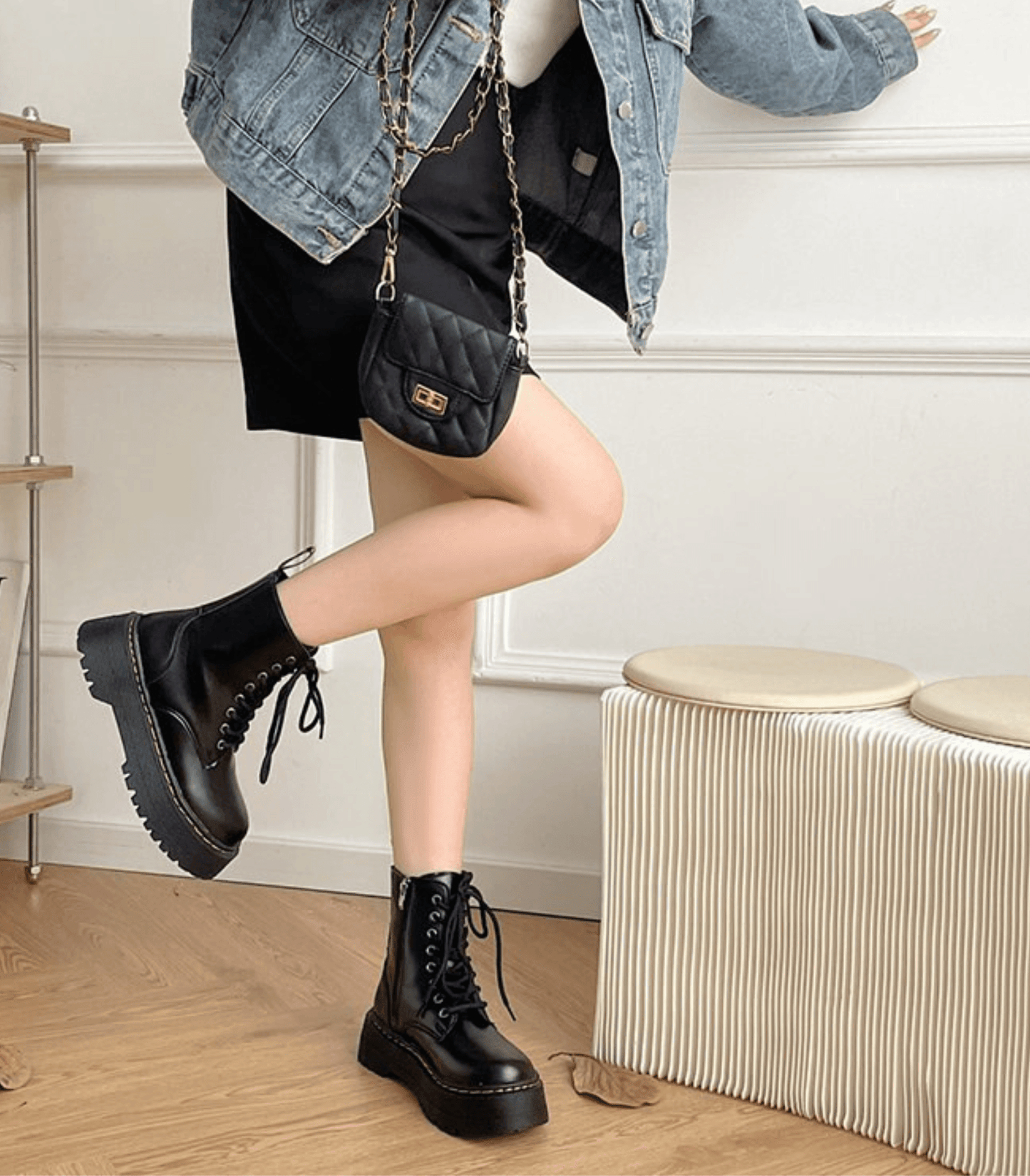 Elegant Knee-High Leather Boots | Celine
