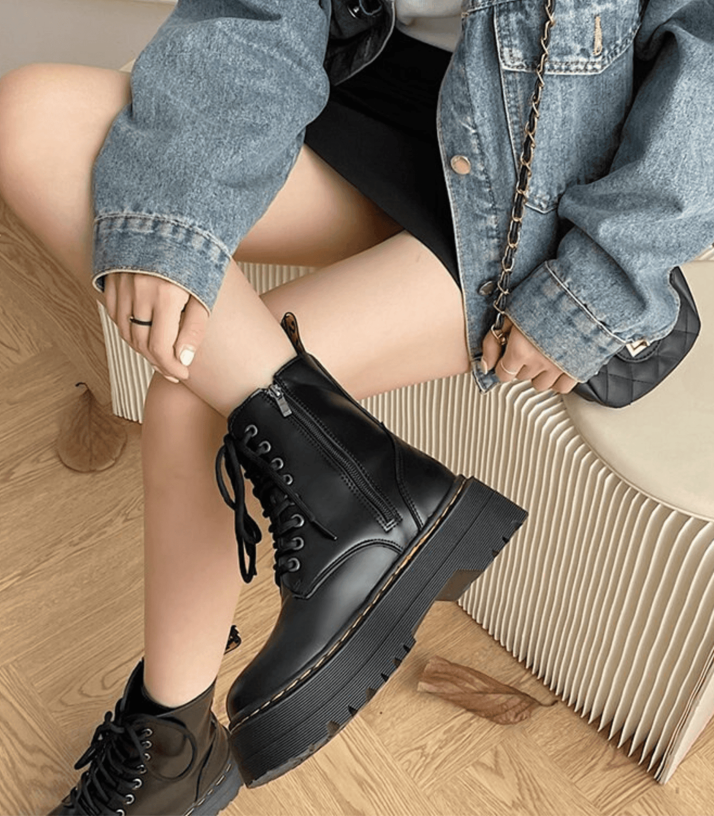 Elegant Knee-High Leather Boots | Celine