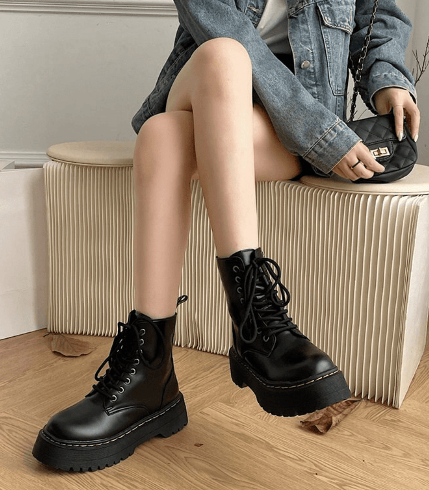 Elegant Knee-High Leather Boots | Celine