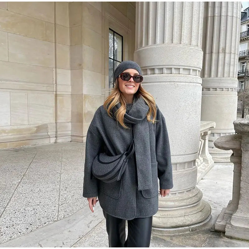 Luxurious Oversized Wool Coat | Elara