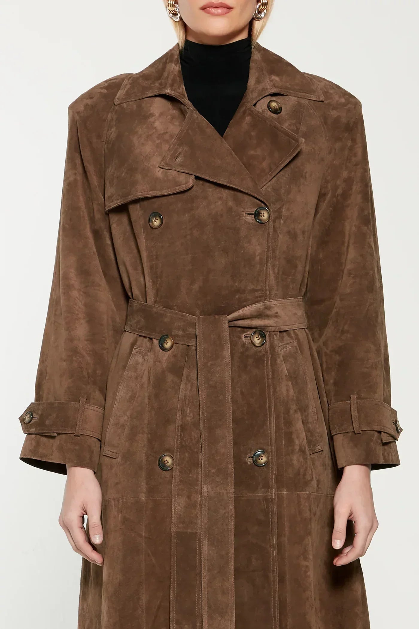 Exclusive Suede Trench Coat | Valeria