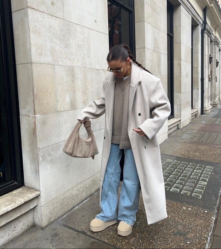 Refined Long Wool Coat | Saphira