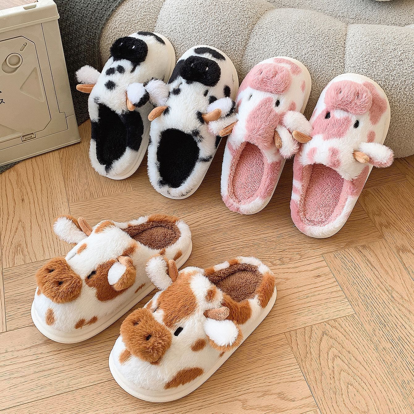 Pantofole morbide e calde a forma di mucca | Moo