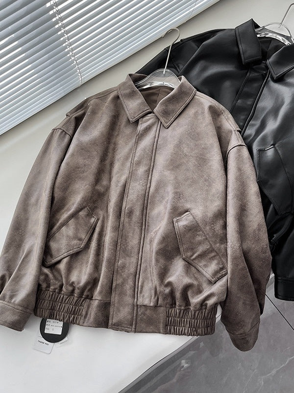 Oversized Suede Bomber Jacket | Mila