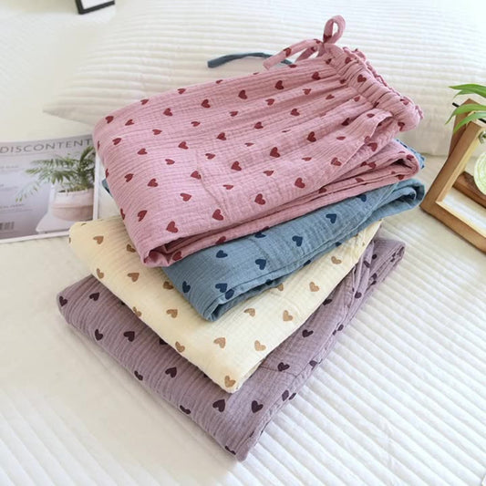Pantaloni da pigiama morbidi e comodi con stampa a cuori | Isabel