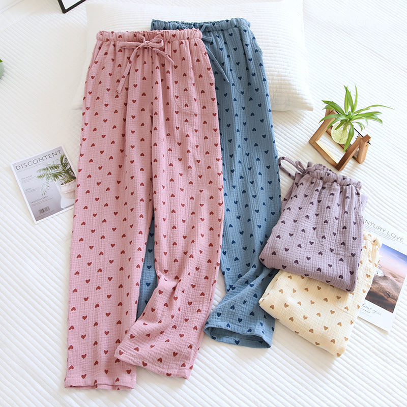Pantaloni da pigiama morbidi e comodi con stampa a cuori | Isabel