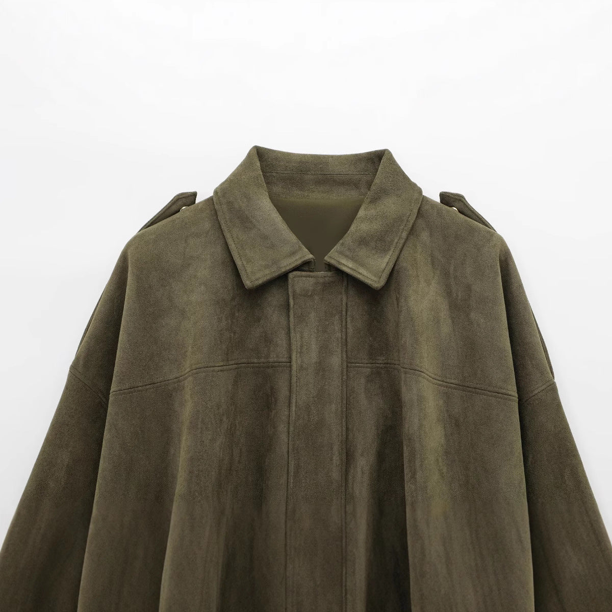 Vintage Suede Jacket with Collar | Eveline