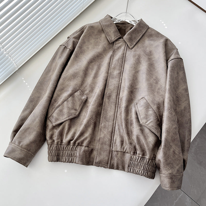 Oversized Suede Bomber Jacket | Mila