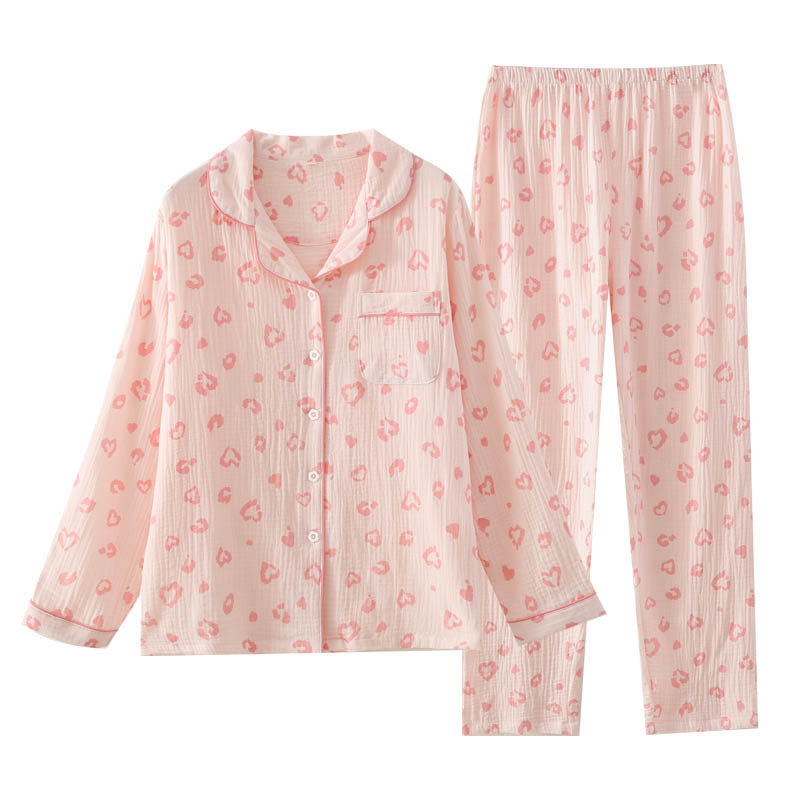 Comodo set di pigiama in cotone | Baci e cuori