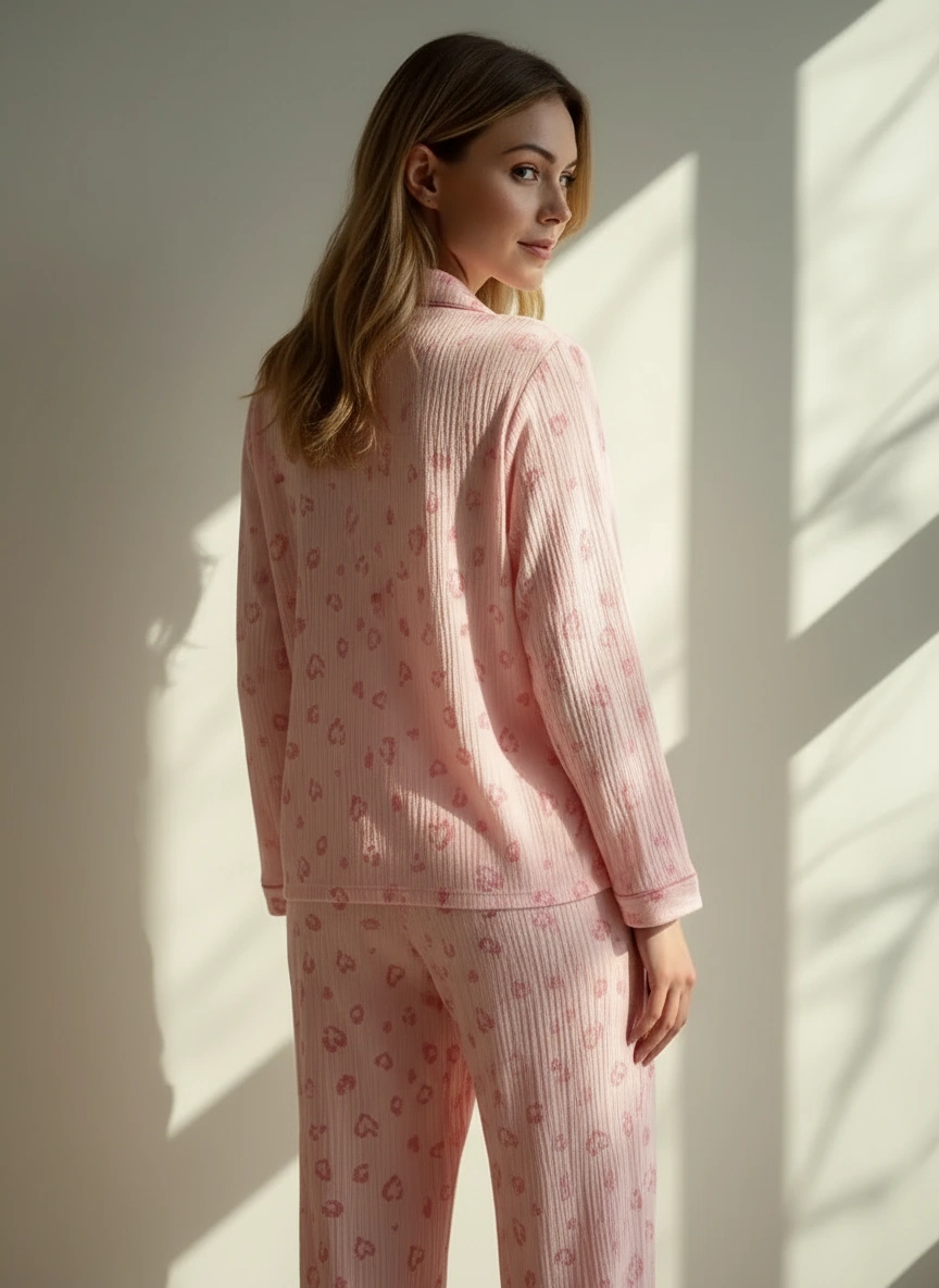 Comodo set di pigiama in cotone | Baci e cuori