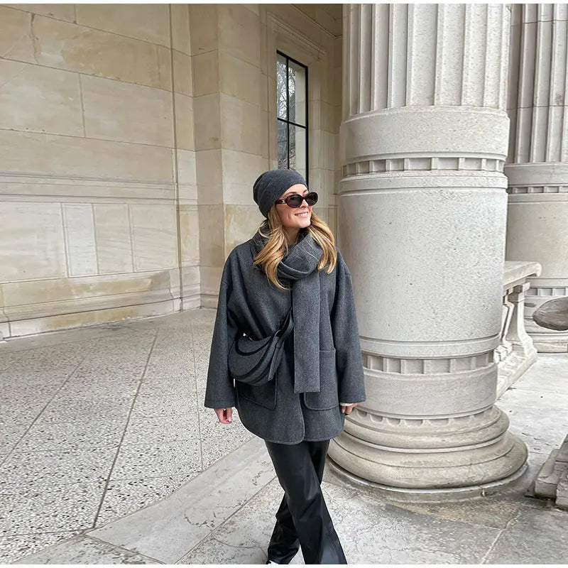 Luxurious Oversized Wool Coat | Elara