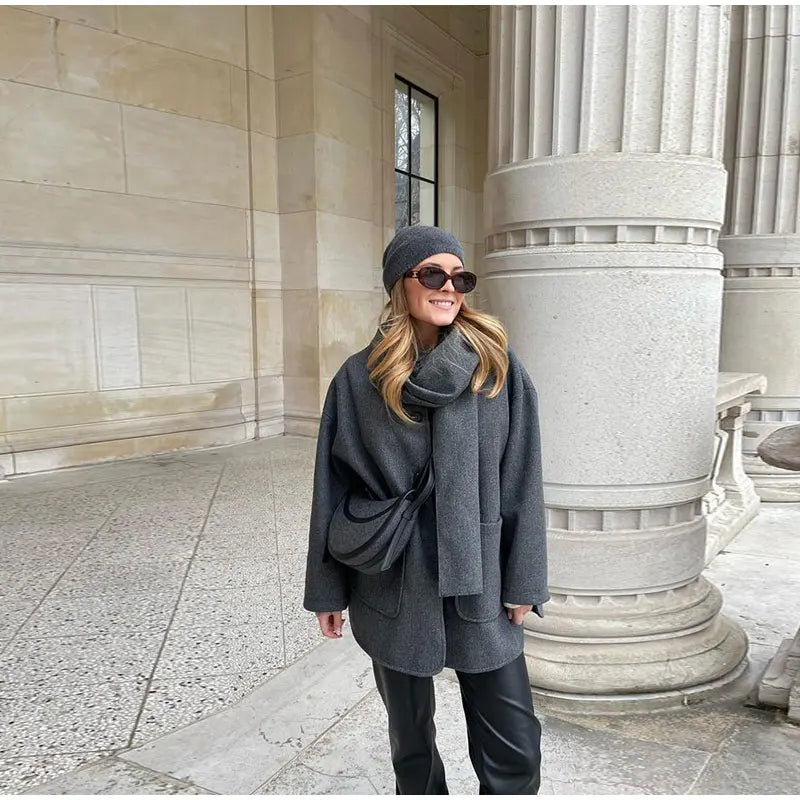 Luxurious Oversized Wool Coat | Elara