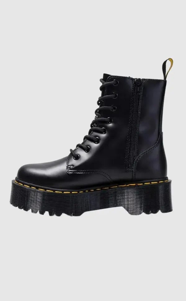 Stylish Leather Platform Boots with Chunky Sole | Martha