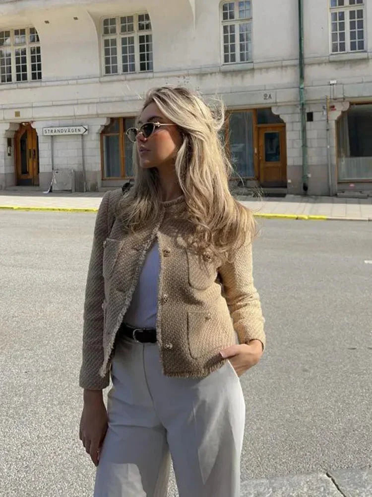 Timeless Tweed Blazer Stylish Fit | Melinda