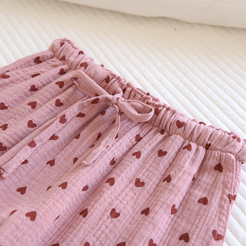 Pantaloni da pigiama morbidi e comodi con stampa a cuori | Isabel