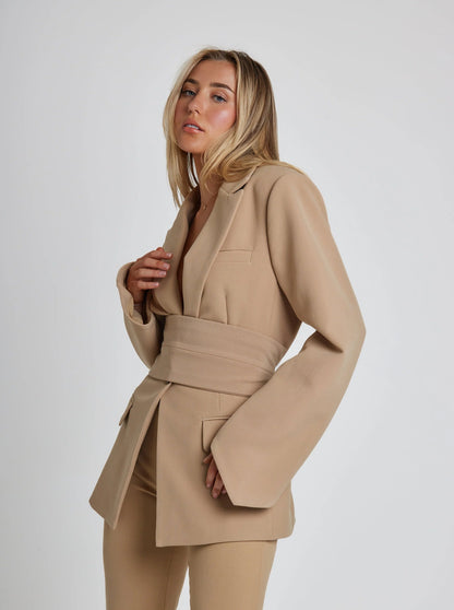 Elegant Blazer Dress with Belt | Noëlle