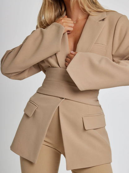 Elegant Blazer Dress with Belt | Noëlle