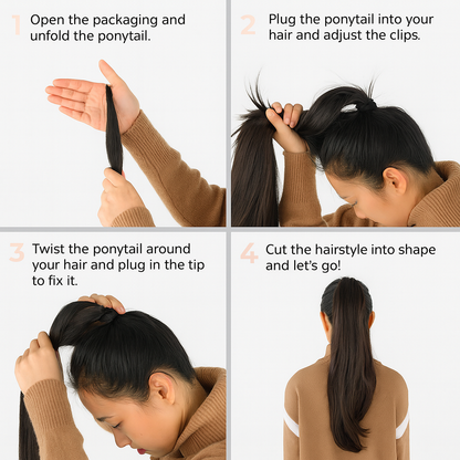 Lisa™ – Coda Wrap Voluminosa in 5 Secondi