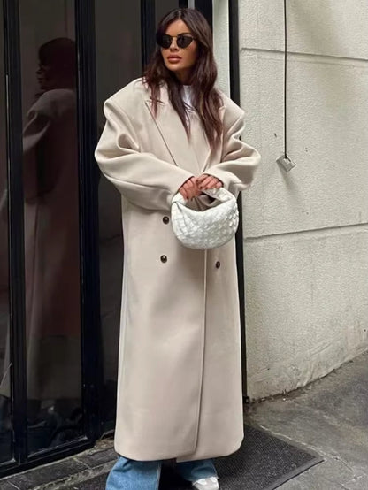 Refined Long Wool Coat | Saphira
