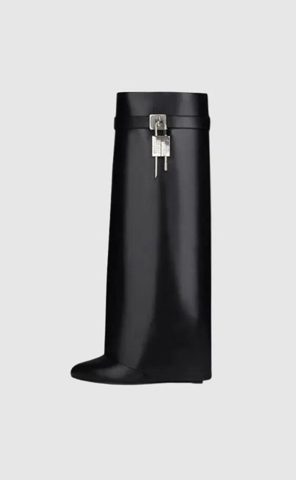 Elegant Leather Boots with Hidden Heel | Amara
