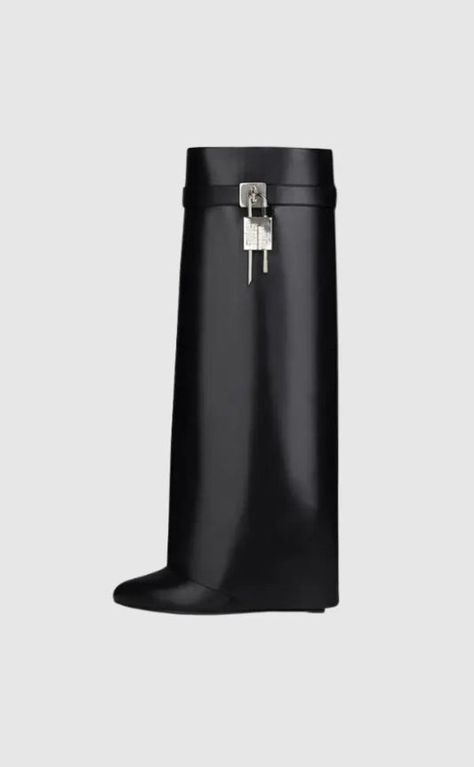 Elegant Leather Boots with Hidden Heel | Amara