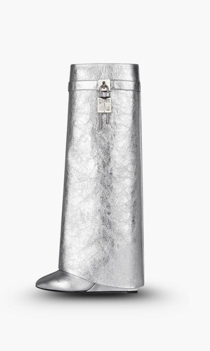 Elegant Leather Boots with Hidden Heel | Amara