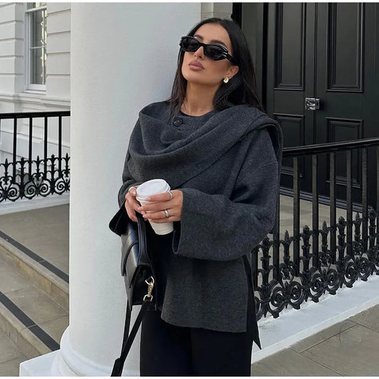 Luxurious Oversized Wool Coat | Elara