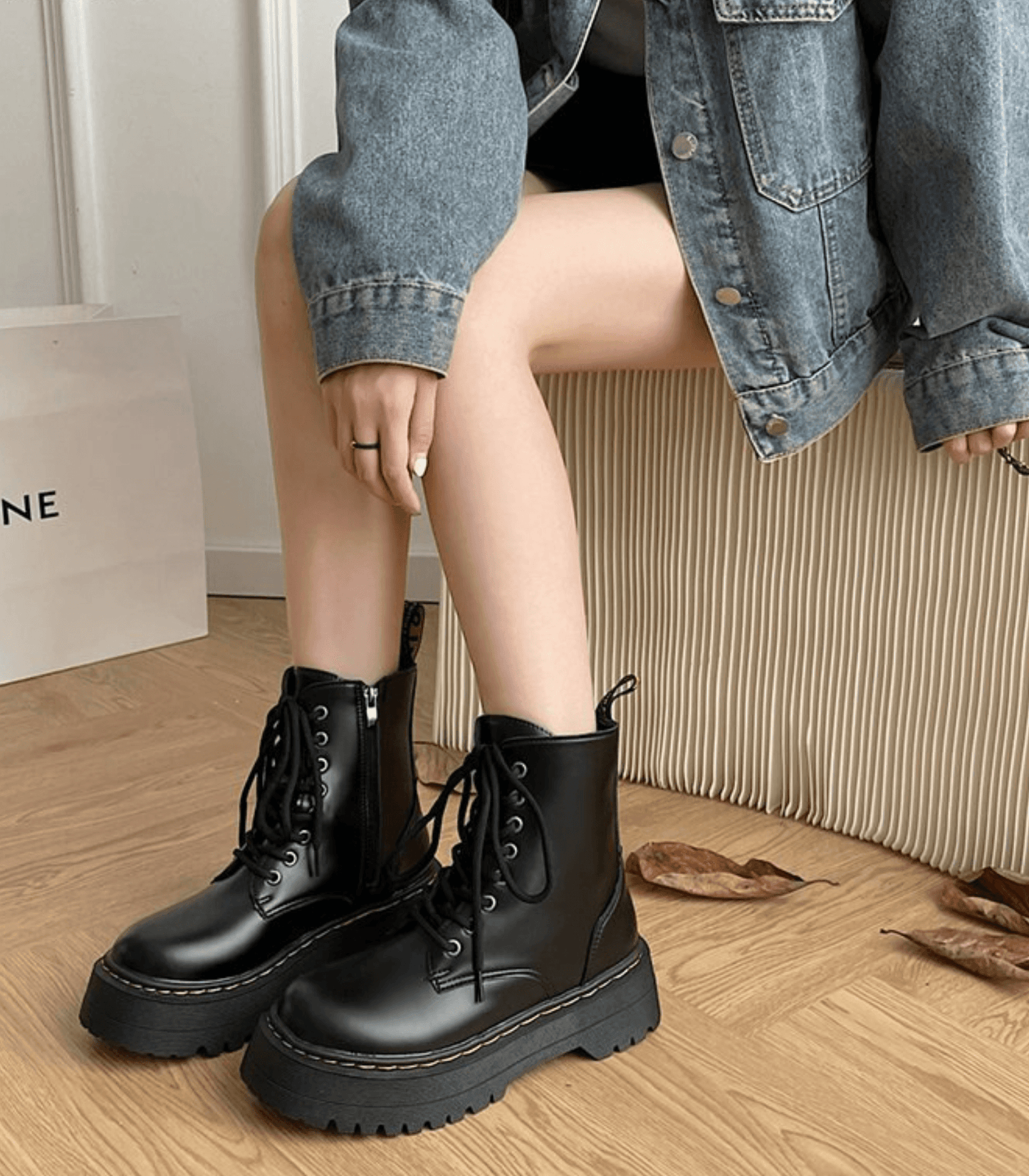 Elegant Knee-High Leather Boots | Celine