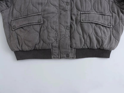 Padded bomber jacket that combines warmth and style | Elara