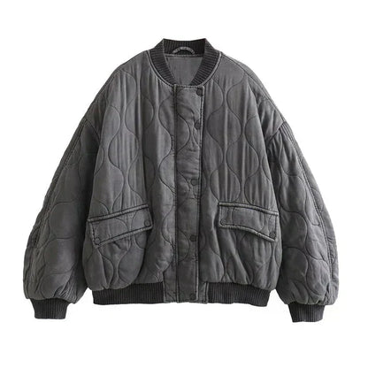 Padded bomber jacket that combines warmth and style | Elara
