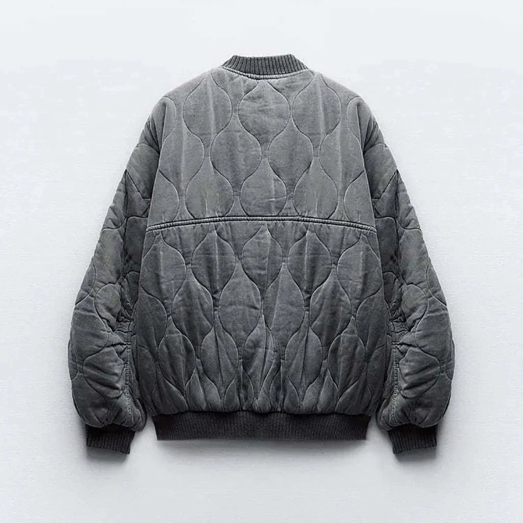 Padded bomber jacket that combines warmth and style | Elara