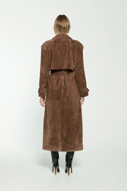 Exclusive Suede Trench Coat | Valeria