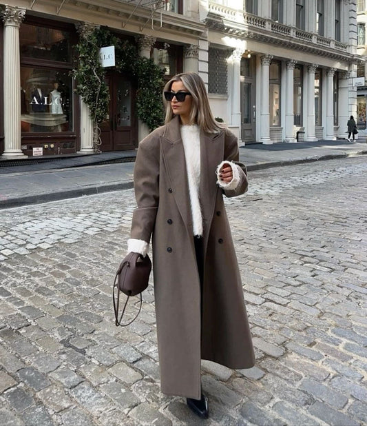 Refined Long Wool Coat | Saphira