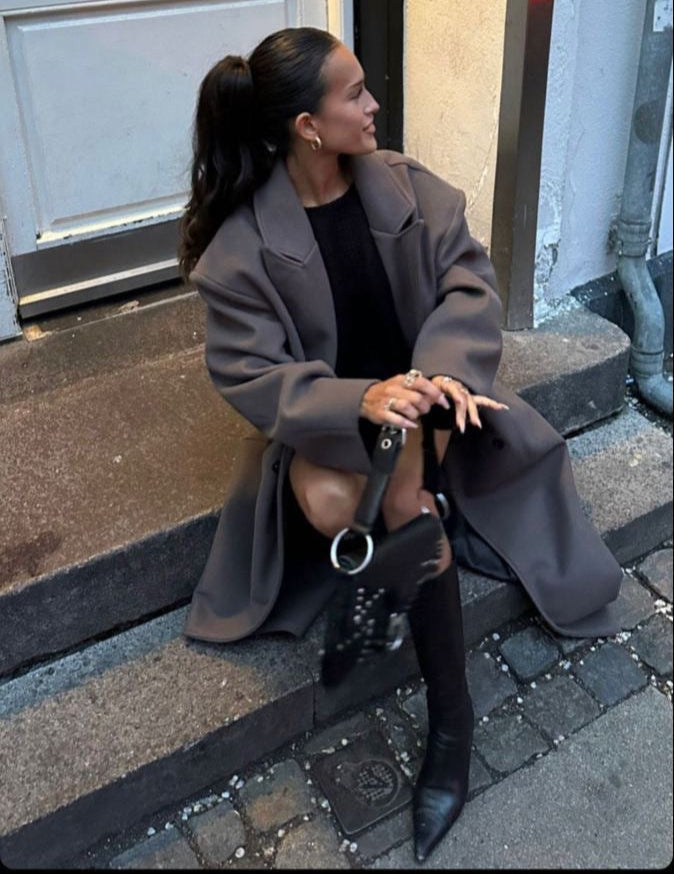 Refined Long Wool Coat | Saphira