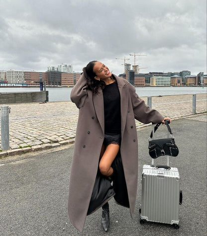 Refined Long Wool Coat | Saphira