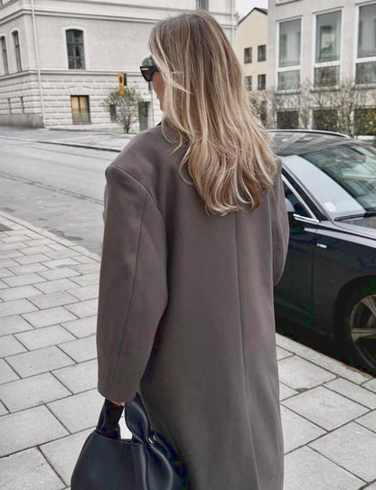 Refined Long Wool Coat | Saphira