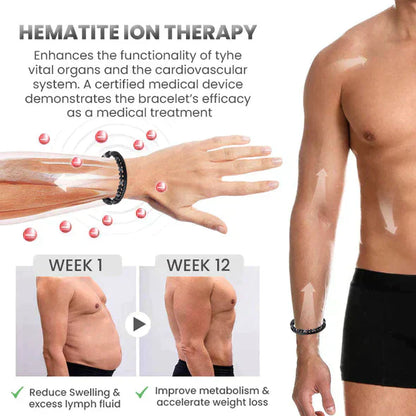 Humanic+ MAXHematit™ Bracciale in Perle