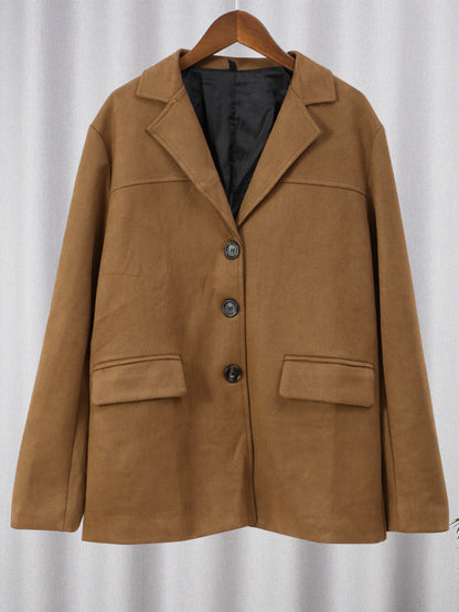 Soft Suede Jacket in Brown | Elena