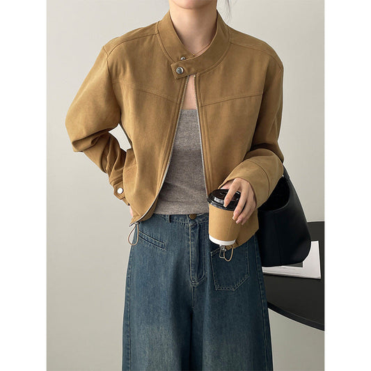 Stylish Suede Biker Jacket | Kate