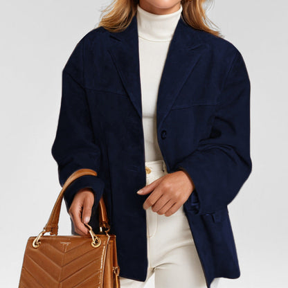 Elegant Classic Suede Blazer | Sophie
