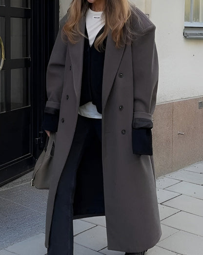 Refined Long Wool Coat | Saphira