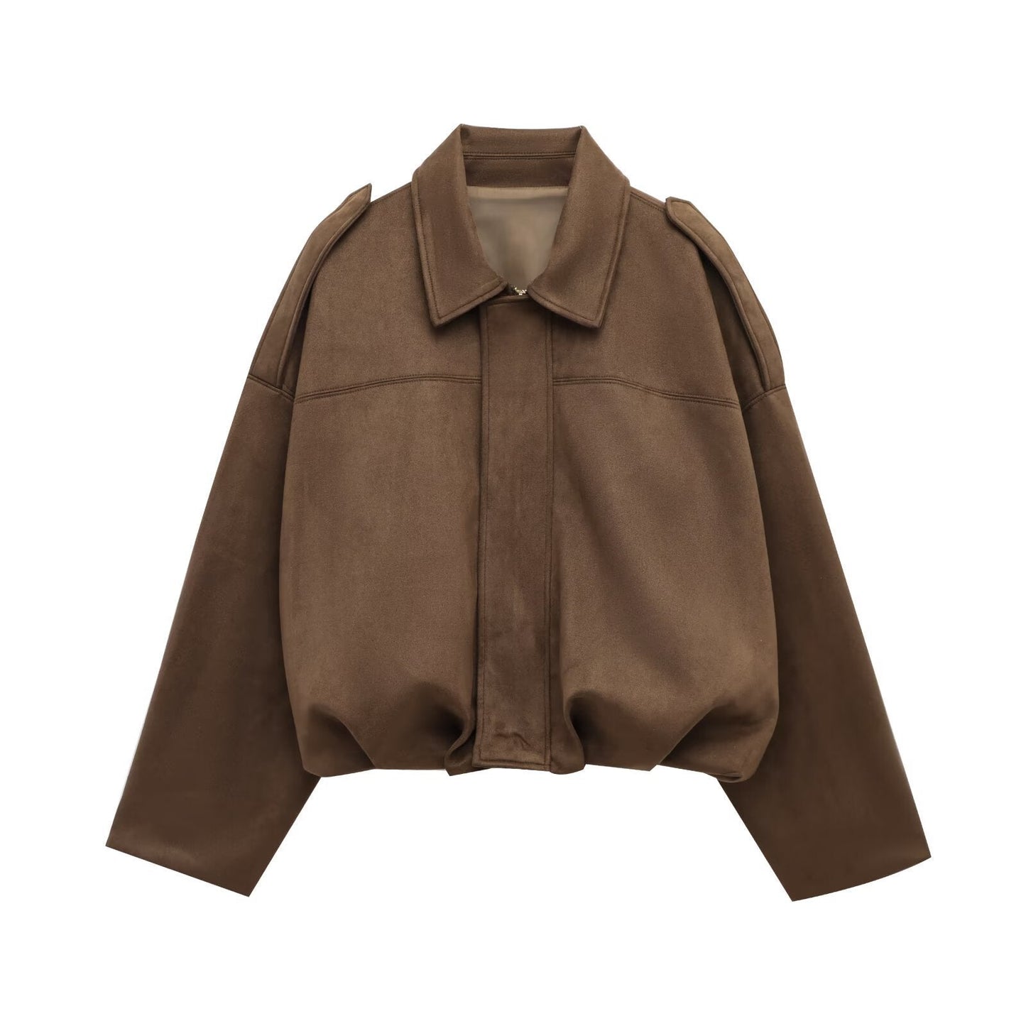 Vintage Suede Jacket with Collar | Eveline